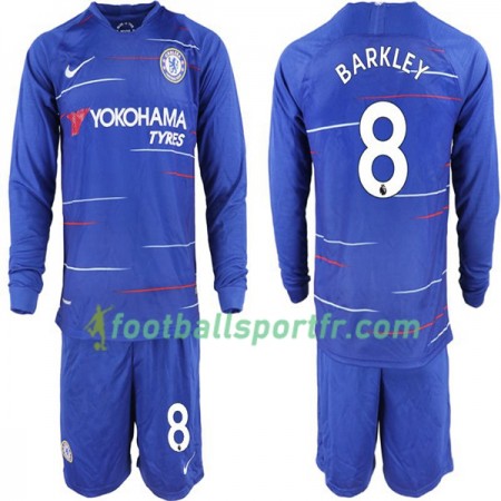 Tenue Chelsea Ross Barkley 8 Enfant Domicile 2018-2019 Maillot de Foot ML